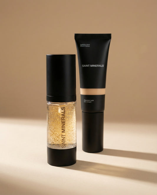 SAINT MINERALS® Flawless Look CC Cream Starter Pack with 24K Primer (Saving $48)